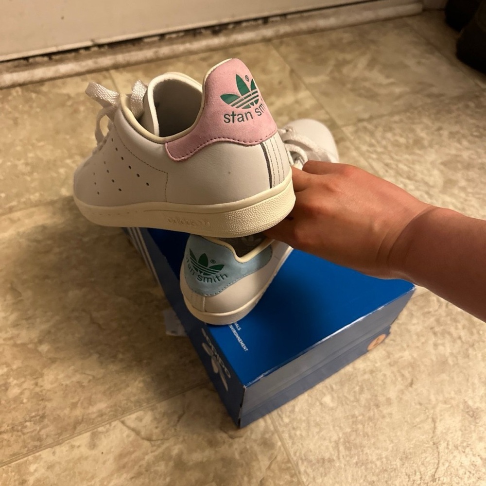 Adidas' Stan Smith Pink and White Sneakers